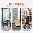 thumbnail image 5 of Folding Hand Truck, 275 lbs Load Capacity, Aluminum Portable Cart, Convertible Hand Truck and Dolly with Telescoping Handle and PP+TPR Wheels, Ultra Lightweight Super Strong for Moving Warehouse, 5 of 7