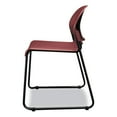 thumbnail image 3 of HON GuestStacker High Density Chairs, Mulberry Seat/Back, Black Base, 4/Carton, 3 of 3