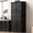 Black 4 Doors 2 Drawers / MDF, variant on FunMay Brown 4 Doors 2 Drawers Wooden Kitchen Pantry Cabinet with 1 Shelf