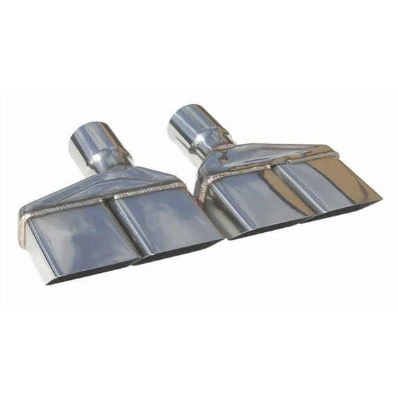 Pypes Exhaust TailPipe Tip Set 70-74 Challenger 2.5 in Dual Rectangle Clamp On