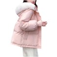 thumbnail image 4 of Lindreshi Winter Coats for Women 2023 Trendy Women's Winter Cotton Jacket with Hood, Waist, and Plush To Overcome Outer Coat, 4 of 5