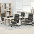 thumbnail image 4 of JONPONY Big and Tall Office Chair 500LBS Executive Office Chair Massage and Footrest Ergonomic Computer Desk Chair Reclining High Back Leather Office Chair Lumbar Back Support Swivel Rolling,Grey, 4 of 17