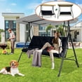 thumbnail image 4 of 60in Porch Swing Cushion ,Waterproof Patio Glider Cushions, 4in thick, Fade resist 2/3 Seater Replacement Bench Cushions for Outdoor Furniture, 4 of 6
