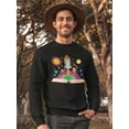 thumbnail image 2 of Open Book With Space Design Sweatshirt Men -Image by Shutterstock, Male 4X-Large, 2 of 4