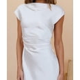 thumbnail image 2 of Vestido Gmeitoey de satén con mangas casquillo en la espalda, de verano, para mujer, 2 of 5