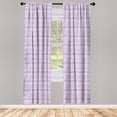 thumbnail image 3 of Ambesonne Watercolor Curtains, Triangles, Pair of 28"x95", Violet Lilac White, 3 of 5