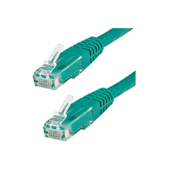 StarTech.com 6ft CAT6 Ethernet Cable, 10 Gigabit Molded RJ45 650MHz 100W PoE Patch Cord, CAT 6 10GbE UTP Network Cable with Strain Relief, Green, Fluke Tested/Wiring is UL Certified/TIA - Category 6 - 24AWG (C6PATCH6GN) - Patch cable - RJ-45 (M) to RJ-45 (M) - 6 ft - UTP - CAT 6 - molded - green - for P/N: EC2000S