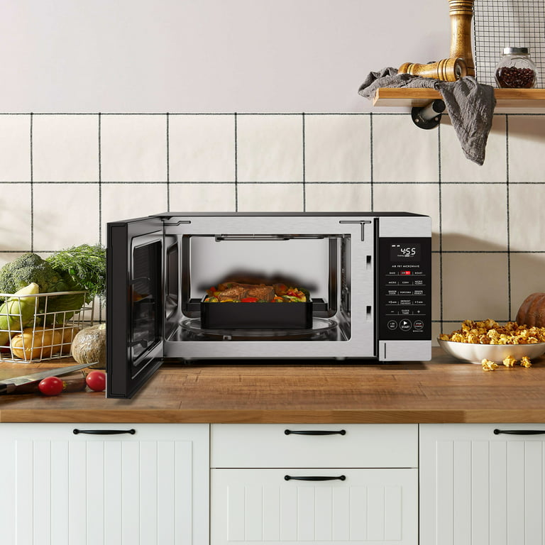 Galanz 1.2 Cu.Ft 4-In-1 Multi-Functional Air Fryer, Convection Oven,  Microwave And Toaster Oven -GTWHG12BKSA10