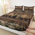 thumbnail image 3 of Castle Fairy Wildlife Bear 4 Pieces Queen Sheet Sets for Teens Adults,Jungle Animal Ultra Soft Flat Sheet,Vintage Cabin Aesthetic Queen Fitted Sheet,Lightweight Room Decor, 3 of 7