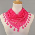 thumbnail image 1 of Bufandas y chales con borlas para mujer, bufanda con colgante triangular de encaje de flores de seda, Jersey Hijab de moda, novedad, 1 unidad qiuyongming unisex, 1 of 2