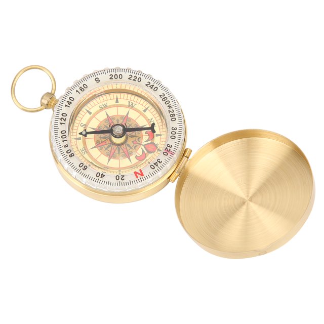 Greensen Metal Pocket Compass,Camping Survival Compass Waterproof 360 Degree Rotation Luminous Cover Compass Tool For Camping Hiking Mountaineering,Compass Hiking