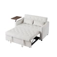 thumbnail image 3 of 3 in 1 Convertible Sofa Bed, Velvet Sleeper Sofa Bed with Pull Out Sofa Bed, Loveseat Tufted Sofa with Side Table for Living Room,, 3 of 8