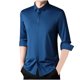 thumbnail image 2 of pstuiky Camisas de manga larga de invierno para hombre, Camisa holgada de manga larga con cuello abatible de terciopelo de color liso para hombre camisetas de hombre m, 2 of 3