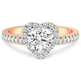 thumbnail image 4 of IGI Certified 4 Carat Heart Shape Lab Grown Diamond Engagement Ring | 14K Rose Gold |Elle Classic Halo Diamond Ring | FG-VS1-VS2 Quality Friendly Diamonds, 4 of 6