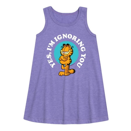 

Garfield - Ignoring You - Toddler and Youth Girls A-line Dress