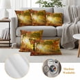 thumbnail image 6 of Orange Autumn Leaves Outdoor Waterproof Pillow Covers, Fall Trees Forest Country Rustic Decorative Rectangle Throw Pillowcase Sofa Cushion Sham for Patio/Couch/Chair, 20"x12" 2 Pack, 6 of 8