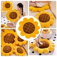 thumbnail image 4 of BQBQERT Soft Plushie Flower Throw Pillow, Large Yellow Decorative Cushion for Sofas, 4 of 17