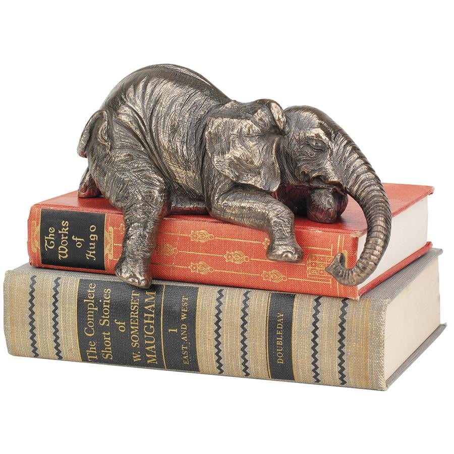 Design Toscano Ernest the Lounging Elephant Sitting Statue