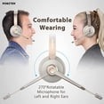 thumbnail image 4 of Vonztek Auriculares Bluetooth con micrófono, auriculares inalámbricos con micrófono con cancelación de ruido, tiempo de conversación de 26 horas, auriculares supraaurales con micrófono silencioso para, 4 of 5