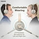 thumbnail image 4 of Vonztek Auriculares Bluetooth con micrófono, auriculares inalámbricos con micrófono con cancelación de ruido, tiempo de conversación de 26 horas, auriculares supraaurales con micrófono silencioso para, 4 of 5
