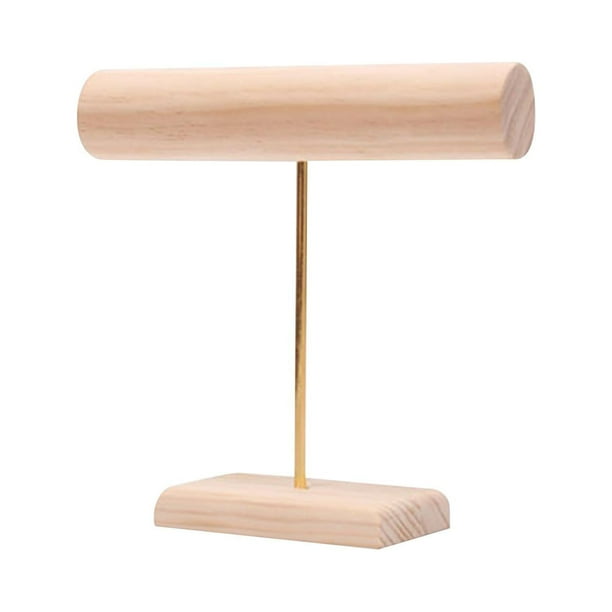 Soporte de madera para pulseras con base vertical, organizador para collares y hogar. M