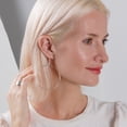 thumbnail image 5 of Humble Chic Dangle Hoop Earrings for Women - 925 Sterling Silver Plated Large Hoops, 5 of 7