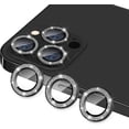 thumbnail image 1 of Pour iPhone 13 Pro pour iPhone 13 Pro Max Protecteur d'Objectif de Caméra, Couverture d'Objectif de Paillettes Bling- 3Pcs Paillettes Graphite, 1 of 5