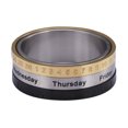 thumbnail image 2 of Maoww Stainless Steel Rotating Ring Roman Numerals Three Colors Year Month Day Calendar Men Jewelry, 2 of 9
