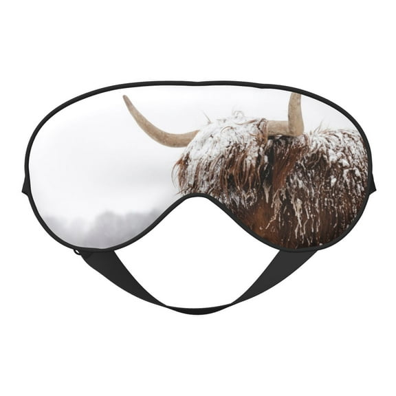 Naloa Yak Print Sleep Mask for Sleeper, Light Blocking Sleeping Eye Mask for Women Men, Eye Shade with Adjustable Strap for Travel, Nap,Meditation