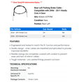 thumbnail image 2 of Rear Left Parking Brake Cable - Compatible with 2006 - 2011 Honda Civic 4-Door - Dorman, 2 of 2
