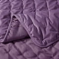 thumbnail image 2 of All Season Fluffy Velvet Mini Dots Quilted Embroidered Luxurious Soft Bedspread - King/Calking - Purple, 2 of 3