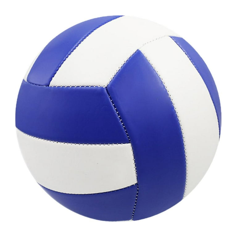 Official Size 5 Volleyball PU Leather Rubber Stability Recreational Outdoor  Soft for Training Beach Adult Beginner Sports , Blue white Type 10