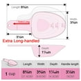 thumbnail image 2 of Dog Food Scoop-Melamine Pet Food Measuring Cup - 1 Cup 1/2 Cup 1/4 Cup Dog Cat Bird and Rabbit Food Feeding Scoop Dishwasher Safe - Pink, 2 of 6