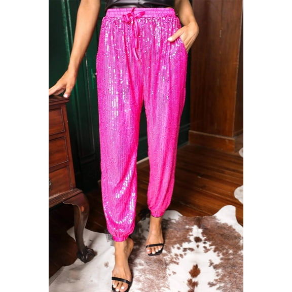 Redhotype Sparkling Sequin Joggers - Fashionably Unique!