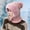 A1_Light Pink, variant on 3 In 1 Beanie Hat with Scarf and Mask for Women Cable Knit Thick Warm Pompom Balaclava Winter Warm Fuzzy Knitted Ski Scarf Hat One Piece Fall Winter Thermal Balaclava Hat Dark Blue One Size
