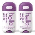 thumbnail image 1 of Desodorante hello Lavender, vainilla, libre de aluminio, 75 ml, paquete de 2, 1 of 8
