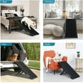 thumbnail image 7 of SweetBin 10"-19" Height Adjustable Pet Ramp - for Small to Medium Dogs & Cats Up to 110Lbs - Wooden Foldable Portable Dog & Cat Ramp Perfect for Couch Bed Car with Non Slip Carpet Surface - Black, 7 of 7