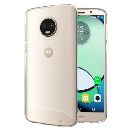 Motorola Moto G6 Plus Case, TUDIA Full-Matte Lightweight [Arch S] TPU Bumper Shock Absorption Cover for Motorola Moto G6 Plus (Frosted Clear)