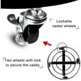 thumbnail image 6 of CERBIOR Metal Plant Caddy Heavy Duty Plant Stands Pot with 4 Rolling Wheels Indoor/Outdoor Holds Up 12 Inches and 80 Lbs Strong and Sturdy Design 2 Pack, Round, Black, 6 of 6