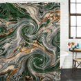 thumbnail image 2 of Green Yellow Ombre Bathroom Shower Curtains with 12 Hooks Polyester Waterproof Shower Curtain for Stalls and Bathtubs Modern Abstract Art Coastal Nautical Decorative Bathroom Curtain 48x72 Inches, 2 of 9