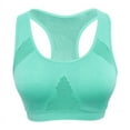 thumbnail image 2 of Sports Bra for Women Longline Padded Bra Yoga Crop Tank Tops Fitness Workout Running Top Mesh breathable Bra,Green,XL, 2 of 8