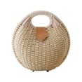 thumbnail image 2 of Bolso de Mano Hugo Bohemio Beige de Paja para Mujer, 2 of 10