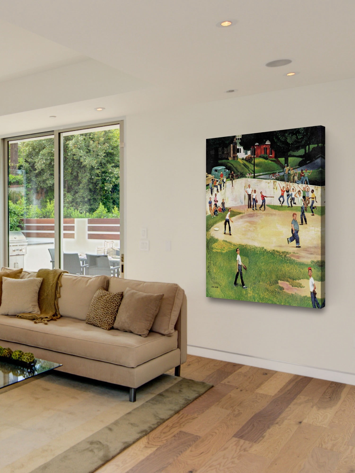 Marmont Hill Sandlot Homerun by John Falter Painting Print on Canvas