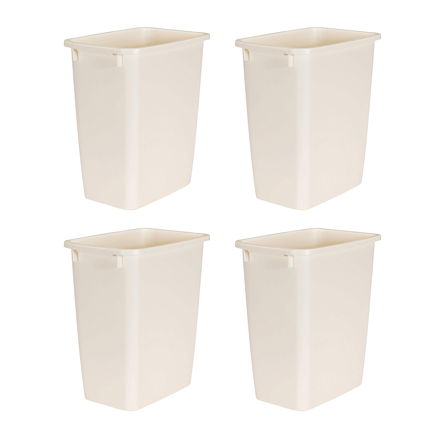 Rubbermaid Rectangular Kitchen Wastebasket Trash Can, 21 Quart, Bisque