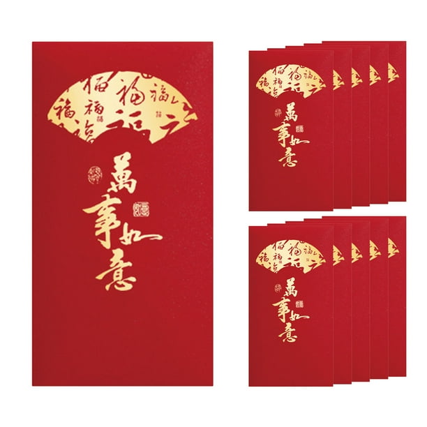 Sobres rojos Lisbinx para Año Nuevo Chino 2025, paquete de serpiente roja, sobres para dinero, regalos Hong Bao para el Festival de Primavera, bodas, cumpleaños, con 5 diseños (10 unidades)