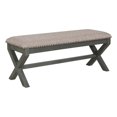thumbnail image 1 of Banc Monte Carlo avec Base Gris Antique en Tissu Gris, 1 of 7