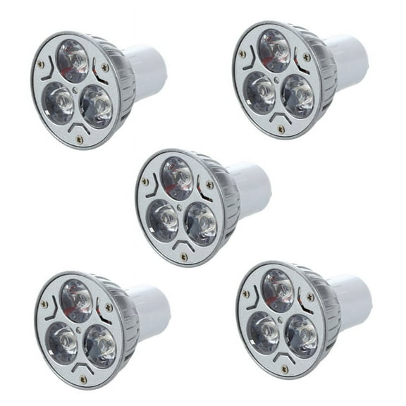 5X GU10 Bulb Light with 3 LEDs Warm White 3W 5W 12V,5 X LED LAMP,warm white