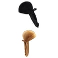 thumbnail image 1 of 2 Piezas de Bandana Headwear Seda Pirata Wrap Hat Negro Macarena Pañuelo De Terciopelo Durag, 1 of 8
