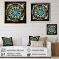 thumbnail image 4 of Designart "Islamic Mandala in Blue and Gold II" Spiritual Framed Wall Art - Global Blue Islam Living Room Framed Canvas Art, 4 of 6