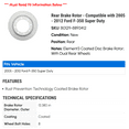 thumbnail image 2 of Rear Brake Rotor - Compatible with 2005 - 2012 Ford F-350 Super Duty 2006 2007 2008 2009 2010 2011, 2 of 2